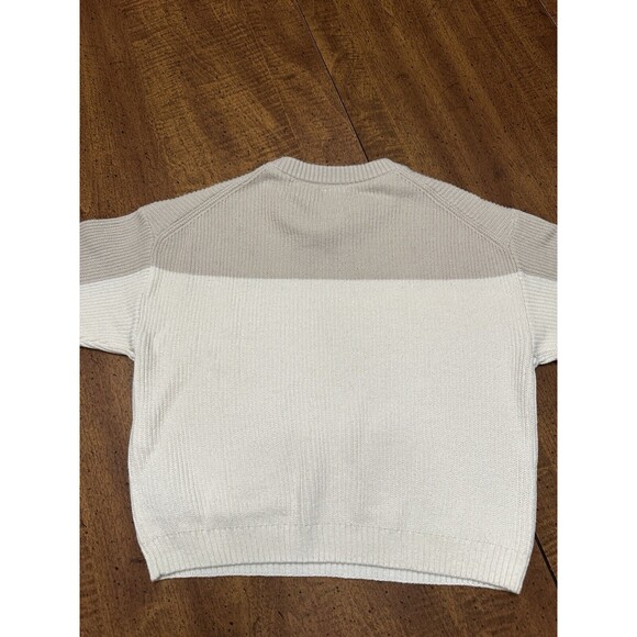 Zara Baby Toddler Size 18-24 Months Chunky Knit Sweater Cream Gray Neutral - Picture 5 of 6